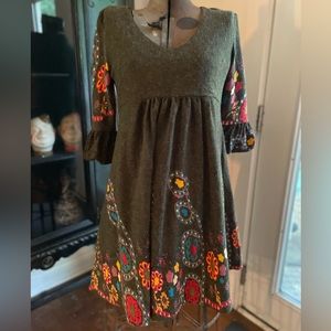 Bohemian sweater dress